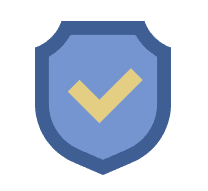 Image icon of shield with check mark for the safe and easy to use text block on the the WinZip Driver Updater page