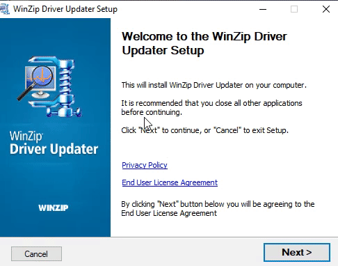 why does centurylink homepage have winzip driver download on it